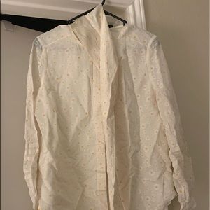 Tory Burch linen blouse with daisy print